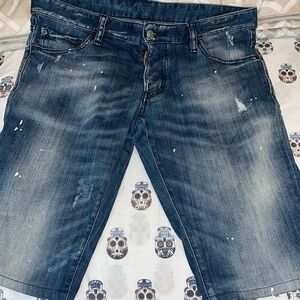 Dsquared2 Blue denim jeans shorts. Size 50 distressed shorts.